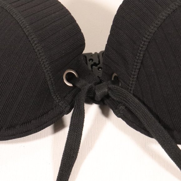 NWT Seafolly Inka Rib Sweetheart Bustier in Black - Picture 13 of 14